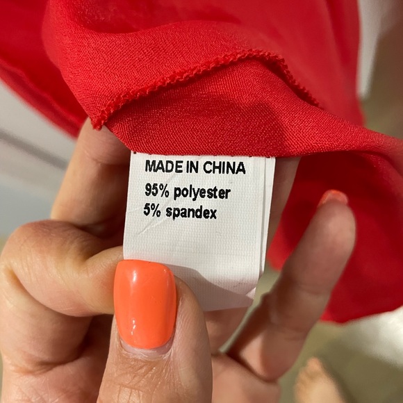 Fashionmia red chiffon ruffle off the shoulder maxi dress NWT size M - Picture 5 of 6